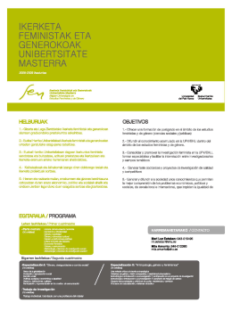 Máster en Estudios Feministas y de género