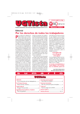 Revista UGTistas Nº3/2010 - UGT en ILUNION Outsourcing