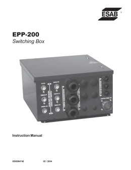 EPP-200 Switching Box - ESAB Welding & Cutting Products