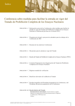 Conferencia sobre medidas para facilitar la entrada en vigor del