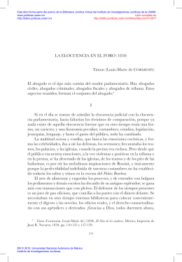 LA ELOCUENCIA EN EL FORO (1850) Timon (Louis