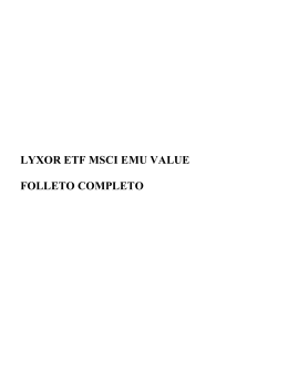 LYXOR ETF MSCI EMU VALUE FOLLETO COMPLETO