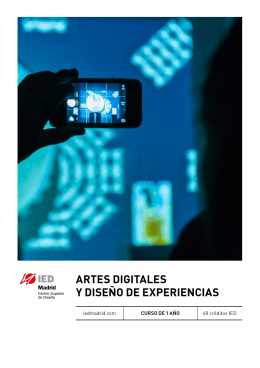 ARTES DIGITALES Y DISEÑO DE EXPERIENCIAS