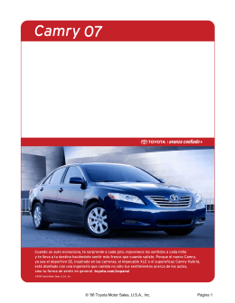 E-Brochure for Camry - Autos Usados Certificados Toyota