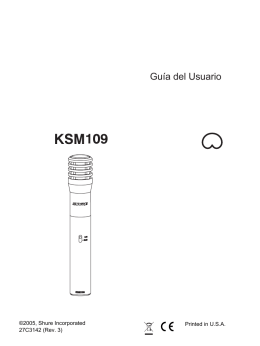 Shure KSM109 Microphone User Guide Spanish