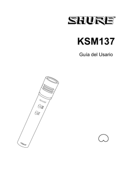 Shure KSM137 Microphone User Guide Spanish