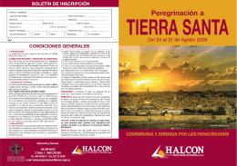 BOLETÍN DE INSCRIPCIÓN