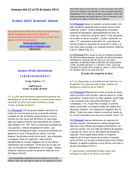 Semana del 23 al 29 de Junio 2014