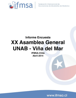 7. Informe Encuesta AG UNAB - Viña del Mar - IFMSA