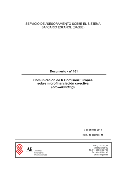 Comunicación de la Comisión Europea sobre microfinanciación