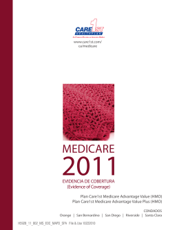 MEDICARE - Care1st Health Plan