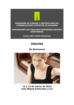 ÓRGANO - Conservatorio Superior de Música de Navarra