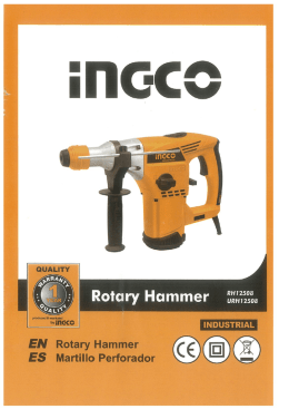Product Manual for INGCO 1250w 32mm Hammer Drill