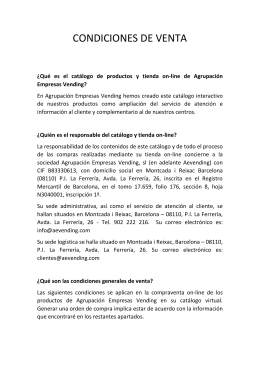 CONDICIONES DE VENTA