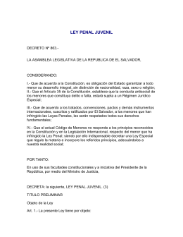 LEY PENAL JUVENIL