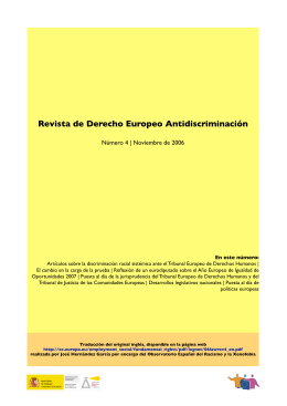 Revista de Derecho Europeo Antidiscriminación