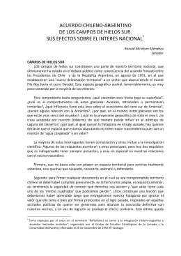 ACUERDO CHILENO-‐ARGENTINO DE LOS