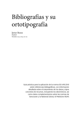 Bibliografías y su ortotipografía (según la ISO 690