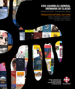 Producción Editorial 2007 - 2009 (catálogo)