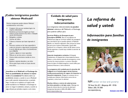 La reforma de salud y usted: - New Mexico Center on Law and Poverty