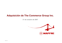 Adquisición de The Commerce Group Inc.