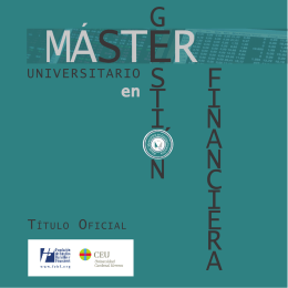 Máster en Gestión Financiera
