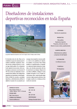 Diseñadores de instalaciones deportivas reconocidos en toda España