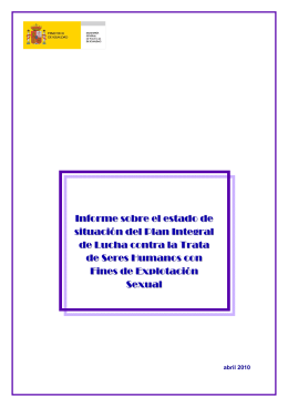 Informe sobre el estado de situación del Plan Integral de