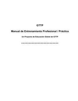 GTTP Manual de Entrenamiento Profesional / Práctica