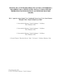sistema de actividades didácticas para contribuir a desarrollar la