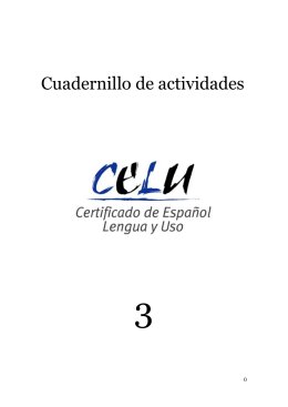 Cuadernillo de Actividades CELU Nro. 3