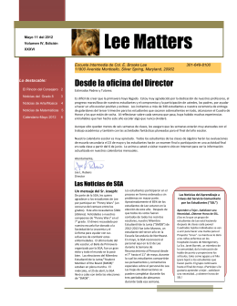 Lee Matters - Montgomery County Public Schools