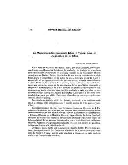- Diagnóstico”de la Sífilis - Academia Nacional de Medicina