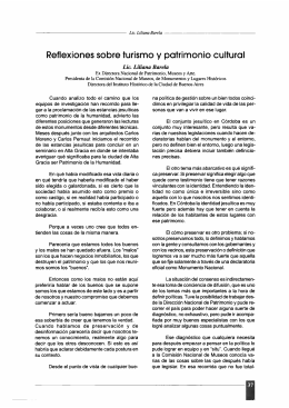 Reflexiones sobre turismo y patrimonio cultural Lie - cic
