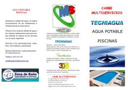 folleto tecniagua - CARBE MULTISERVICIOS, SL