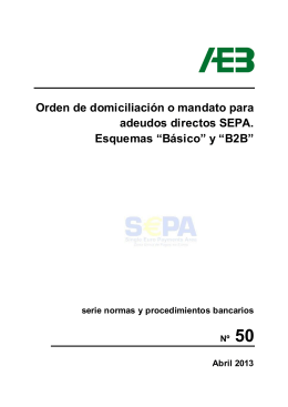 Orden de domiciliación o mandato para adeudos directos SEPA