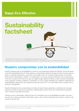 Sustainability factsheet