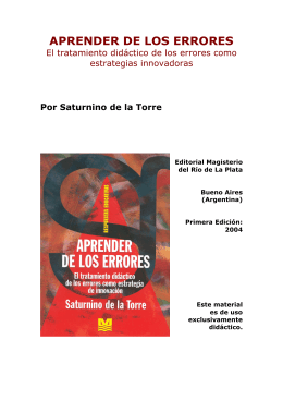 APRENDER DE LOS ERRORES