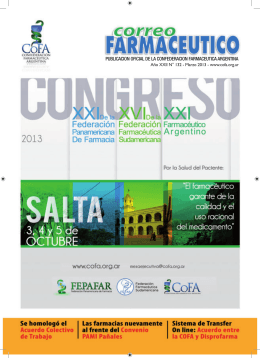 publicacion oficial de la confederacion farmaceutica argentina