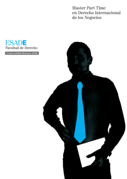 Master Part Time en Derecho Internacional de los Negocios