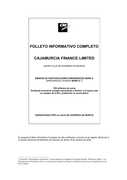 folleto informativo completo cajamurcia finance limited