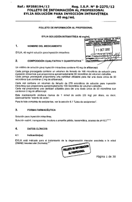 Ref.: RF358194/12 Reg. I.S..=P. N° e—2275¡12 FOLLETO DE