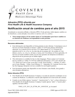 SECCIÓN 7 - Coventry Medicare: Home