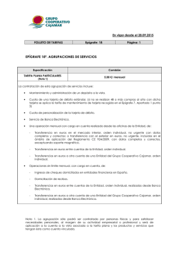 Epígrafe 18° - Agrupaciones de servicios.