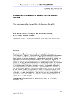 El catedrático de Farmacia Manuel Serafín Johnson Larralde