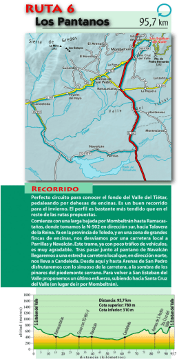 Ruta cicloturista Los Pantanos