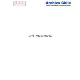 Mi memoria. Reconstruccion del paisaje de las