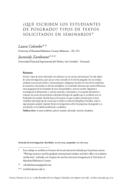 Laura Colombo**2 Jusmeidy Zambrano***3
