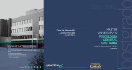 Máster Universitario en Psicología General Sanitaria