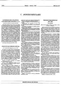 AUTOPISTAS DEL ATLANTICO, CONCESIONARIA